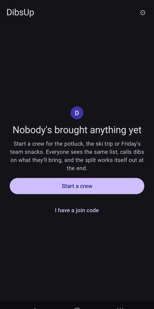 DibsUp: Potluck Sign Up Sheet on Google Play, screen 1
